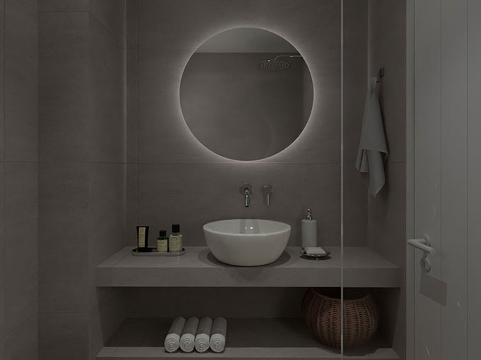 Bathroom at Mirtia studios in Sifnos